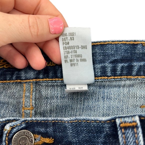 Eddie Bauer Jeans Mens Blue Straight Leg Cotton Denim Size 38x34 - Picture 7 of 13